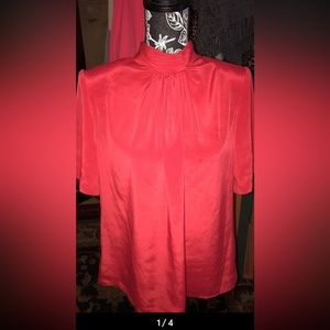 Vintage Helene St Marie Size 14 Women’s Blouse Red